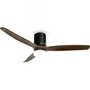 Grunkel Ventilador de Techo con Luz LED, 132 cm, Madera Oscura